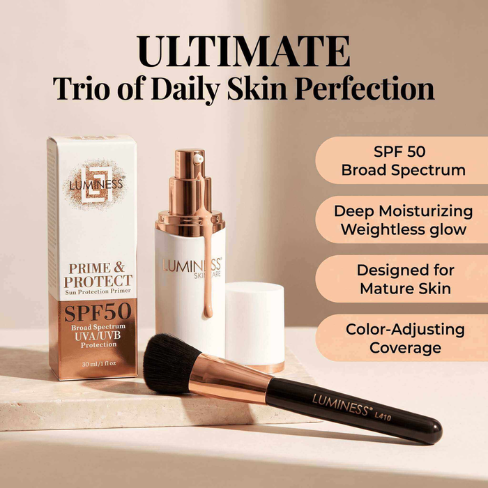 Luminess CA Tinted Moisturizer SPF 50 3-pc Kit with makeup brush